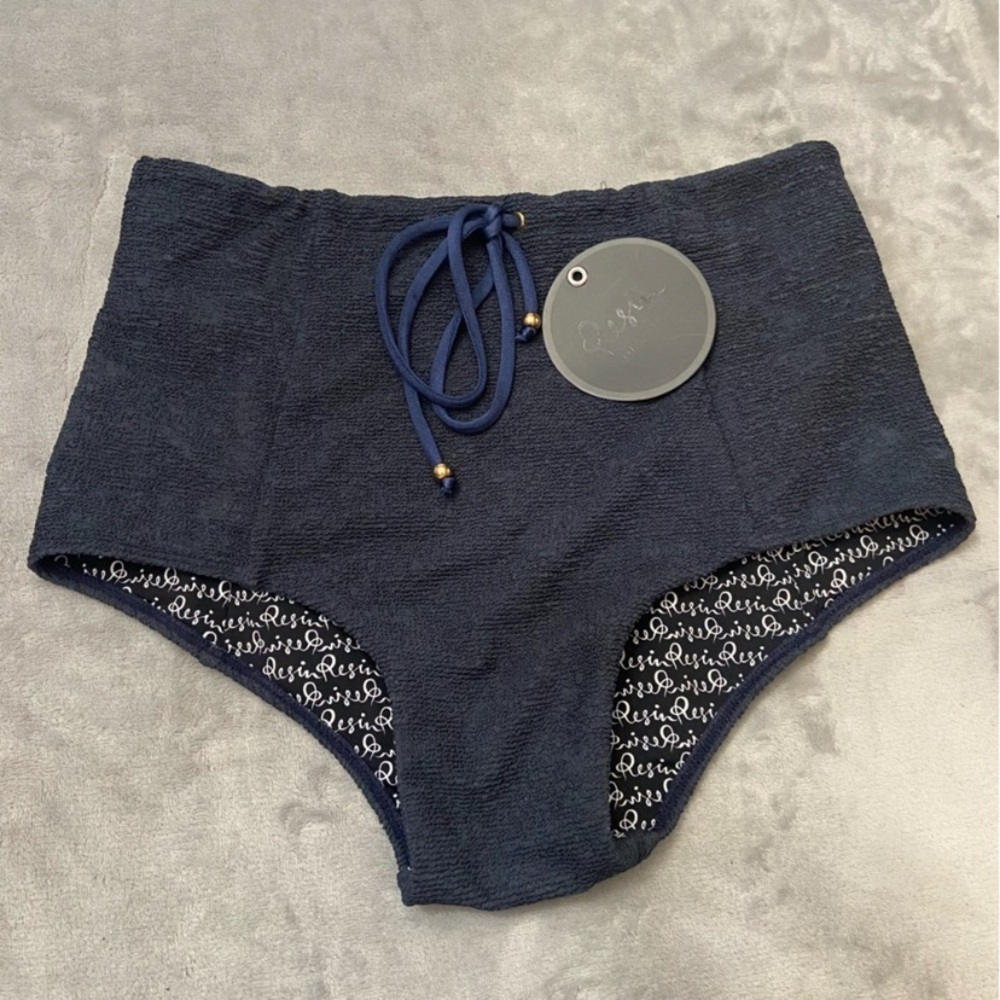 Free People Black Textured High-Waist Bikini Set - Picture 8 of 14